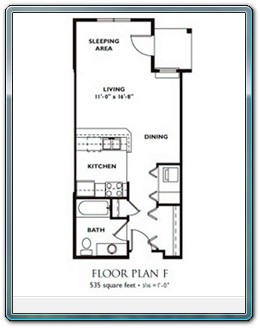 Studio Floor Plan - Plan F