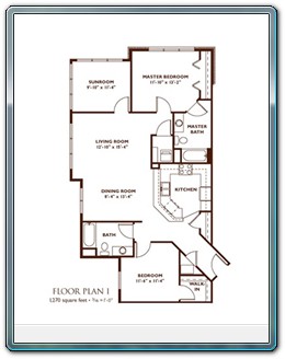 2 Bedroom Floor Plan - Plan I